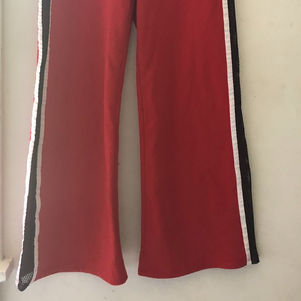 Red Mesh Track Pants - Picture 4 of 4